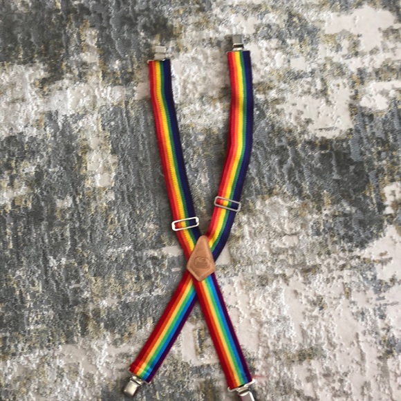 Vintage Accessories - Rooster Products Vintage Style Rainbow Suspenders